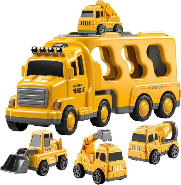 Skirfy  Construction Toy Truck for 3-9 Year Old Boys and Girls - Friction Power Vehicle Car for Toddlers 1-3
